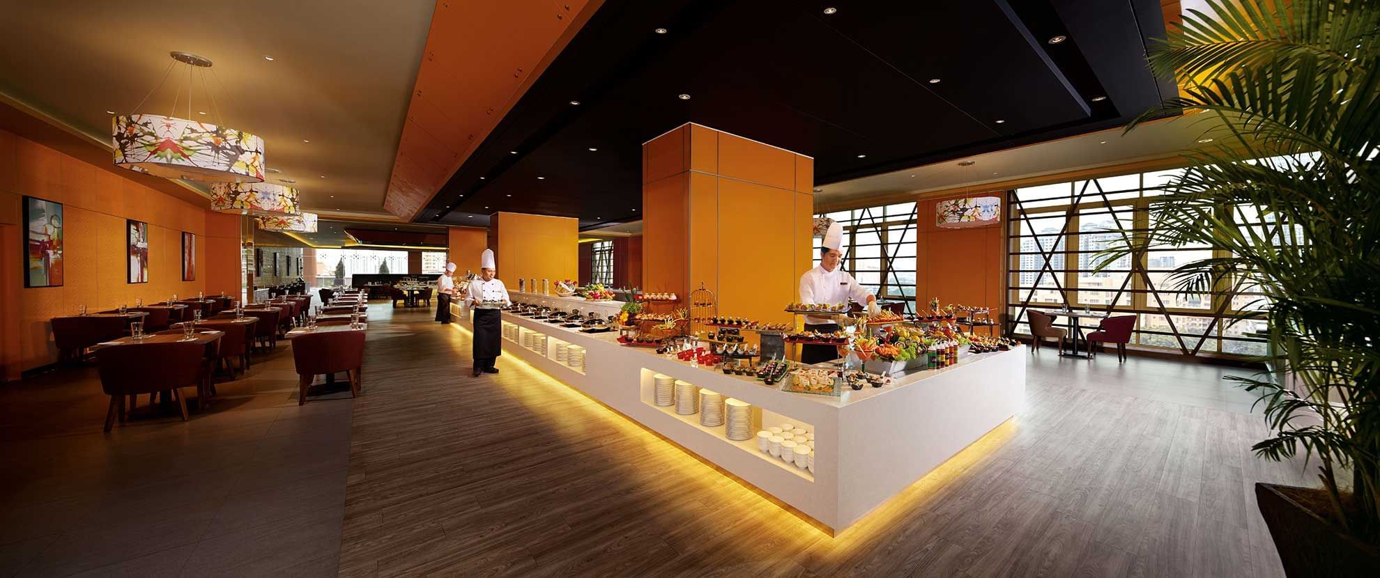 Chefs at the grand buffet in Cafe West at Sunway Lagoon Hotel