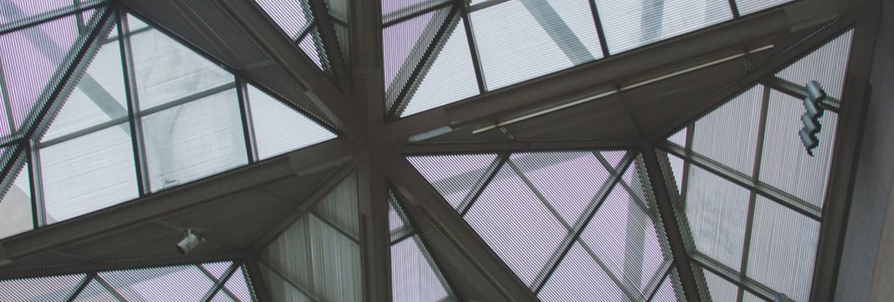 Decorative glass ceiling in a hall at Sunway Hotel Seberang Jaya